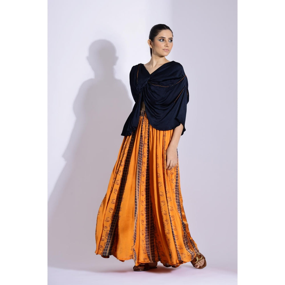 Studio Surbhi Multi-Coloured Printed Top with Skirt (Set of 2)