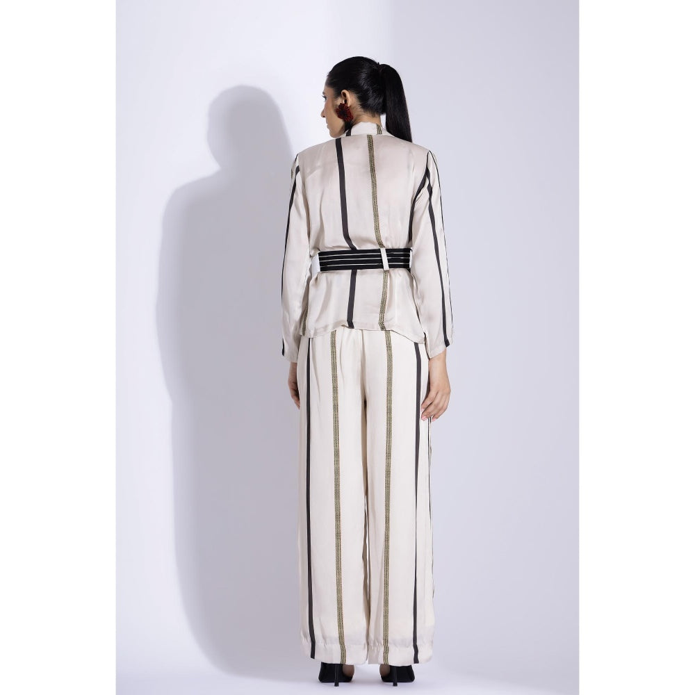 Studio Surbhi Black and White Printed Co-Ord (Set of 3)