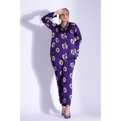 Studio Surbhi Purple Printed Co-Ord (Set of 2)