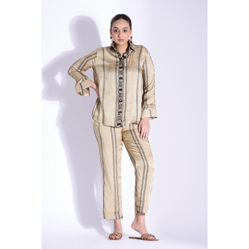 Studio Surbhi Beige Printed Co-Ord (Set of 2)