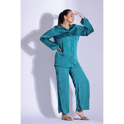 Studio Surbhi Teal Printed Co-Ord (Set of 2)