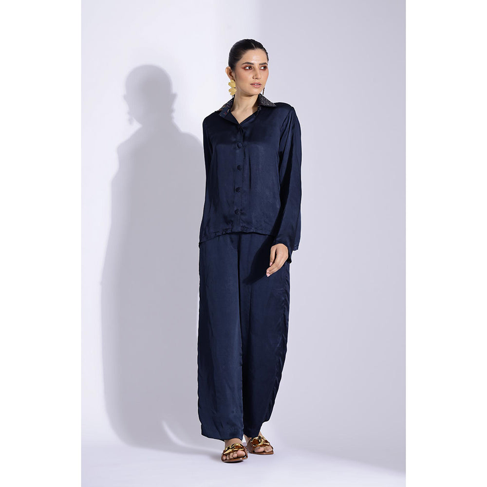 Studio Surbhi Navy Blue Printed Co-Ord (Set of 2)