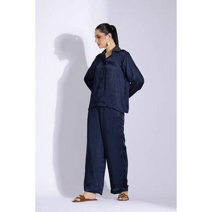 Studio Surbhi Navy Blue Printed Co-Ord (Set of 2)