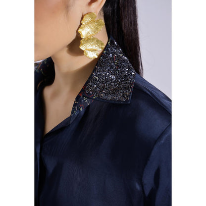 Studio Surbhi Navy Blue Printed Co-Ord (Set of 2)