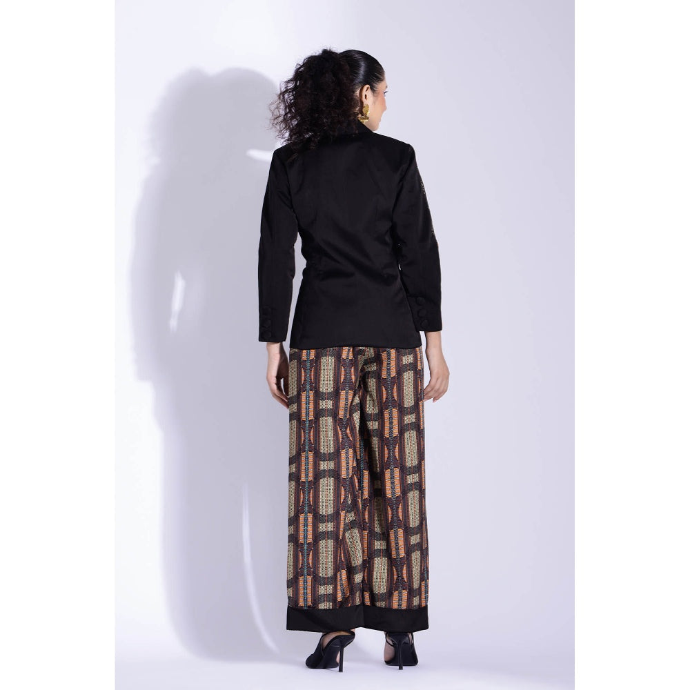 Studio Surbhi Silk Close Fit Printed Jacket and Pant (Set of 2)
