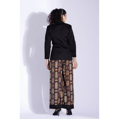 Studio Surbhi Silk Close Fit Printed Jacket and Pant (Set of 2)