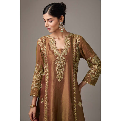 Studio A Maroon A-Line Short Anarkali with Salwar and Dupatta (Set of 3)
