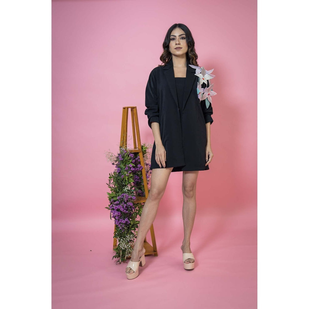 SUBTLE Black Gulnaz Blazer Mini Dress with Inner (Set of 2)