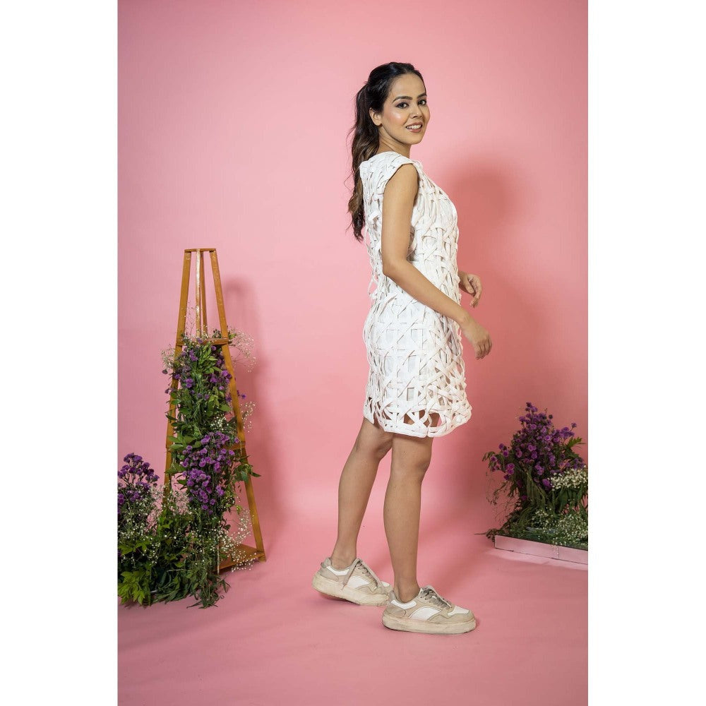 SUBTLE White Panama Mini Dress