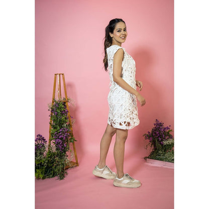 SUBTLE White Panama Mini Dress