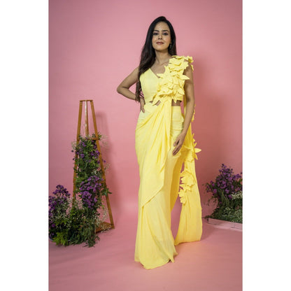 SUBTLE Gul Drape Saree with Stitched Blouse