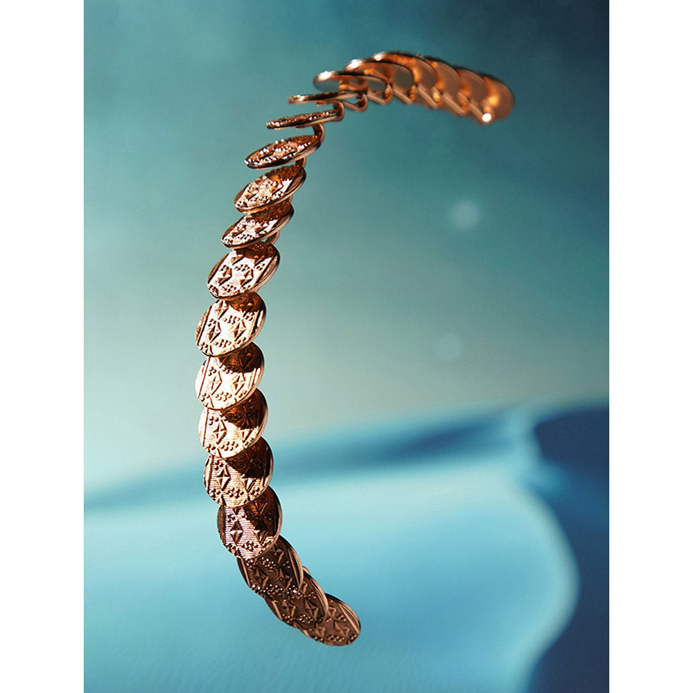 Suhani Pittie Gold Plated Engraved Coins Mohawk