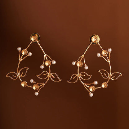 Suhani Pittie Fern Dynasty 22k Gold Plated Drop Earrings