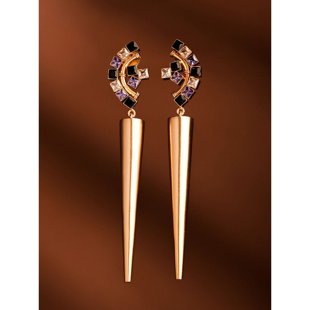 Suhani Pittie Multi Sabre 22k Gold Plated Spike Earrings