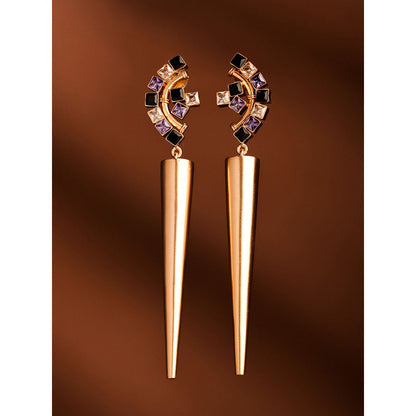 Suhani Pittie Multi Sabre 22k Gold Plated Spike Earrings