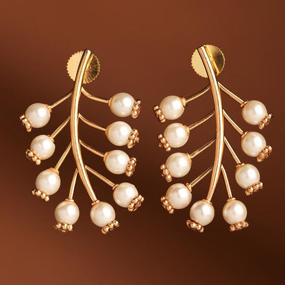 Suhani Pittie Tree Frost 22k Gold Plated Drop Earrings
