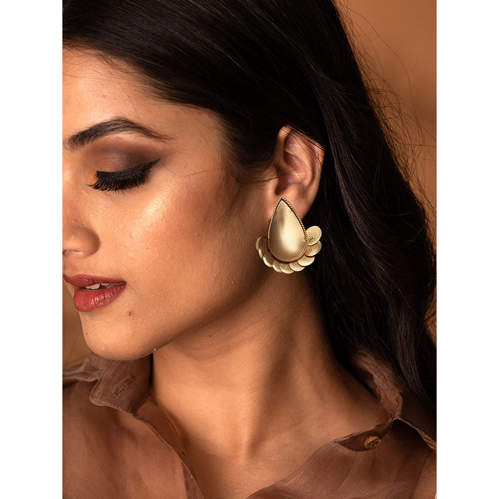 Suhani Pittie Gold diya earrings with coin motif