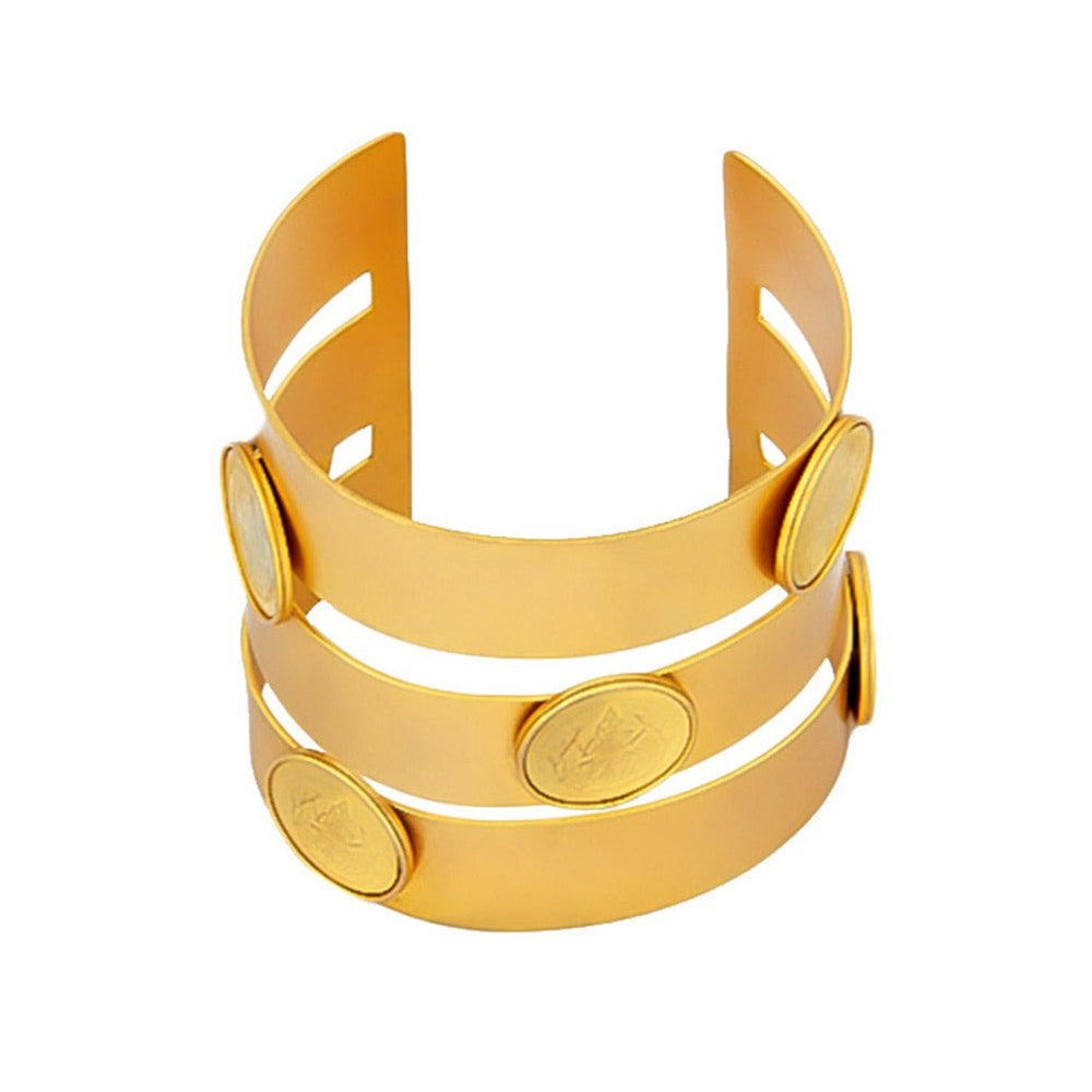 Suhani Pittie Gold triad coin hand cuff