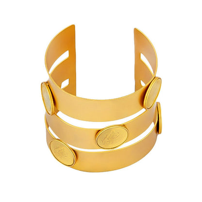 Suhani Pittie Gold triad coin hand cuff