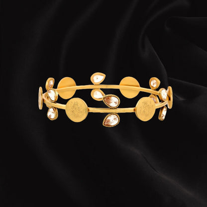 Suhani Pittie Gold Coin Bangle with Crystals