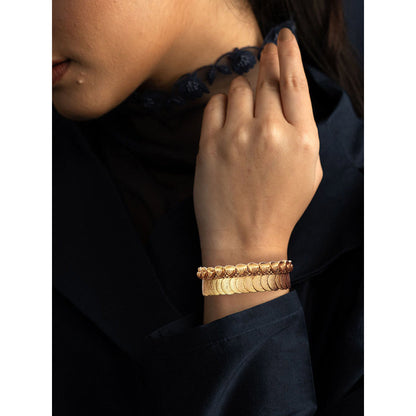 Suhani Pittie Roman layered gold coin bangle cuff
