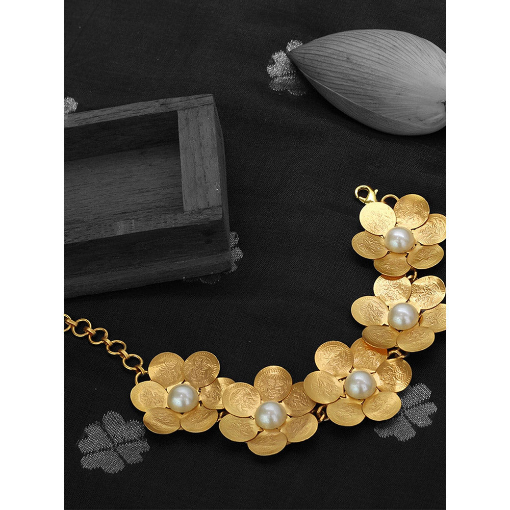 Suhani Pittie Gold Primrose bracelet with pearls