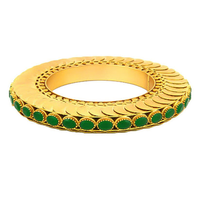 Suhani Pittie Emerald Tone Crystal Coin bangle handcuff