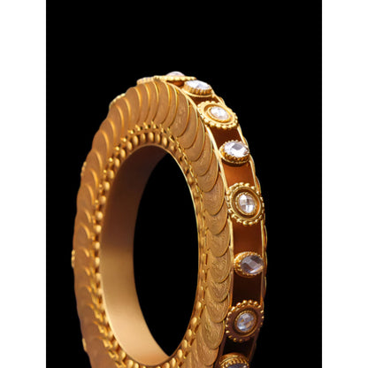 Suhani Pittie Gold coin bangle hand cuff with floating crystals