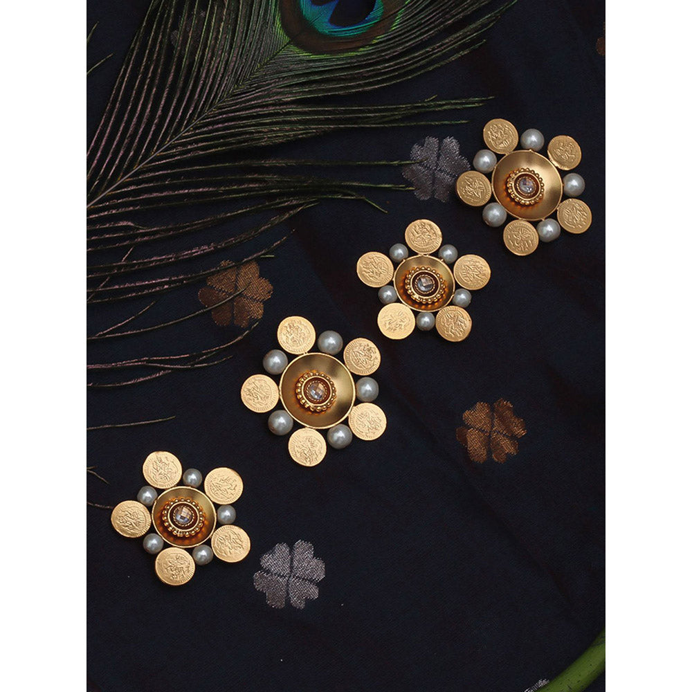 Suhani Pittie Gold Kasu coin Hair accessory set