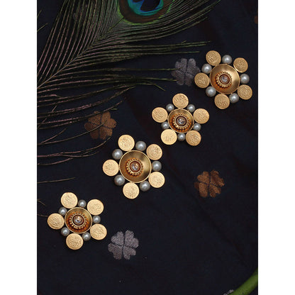 Suhani Pittie Gold Kasu coin Hair accessory set
