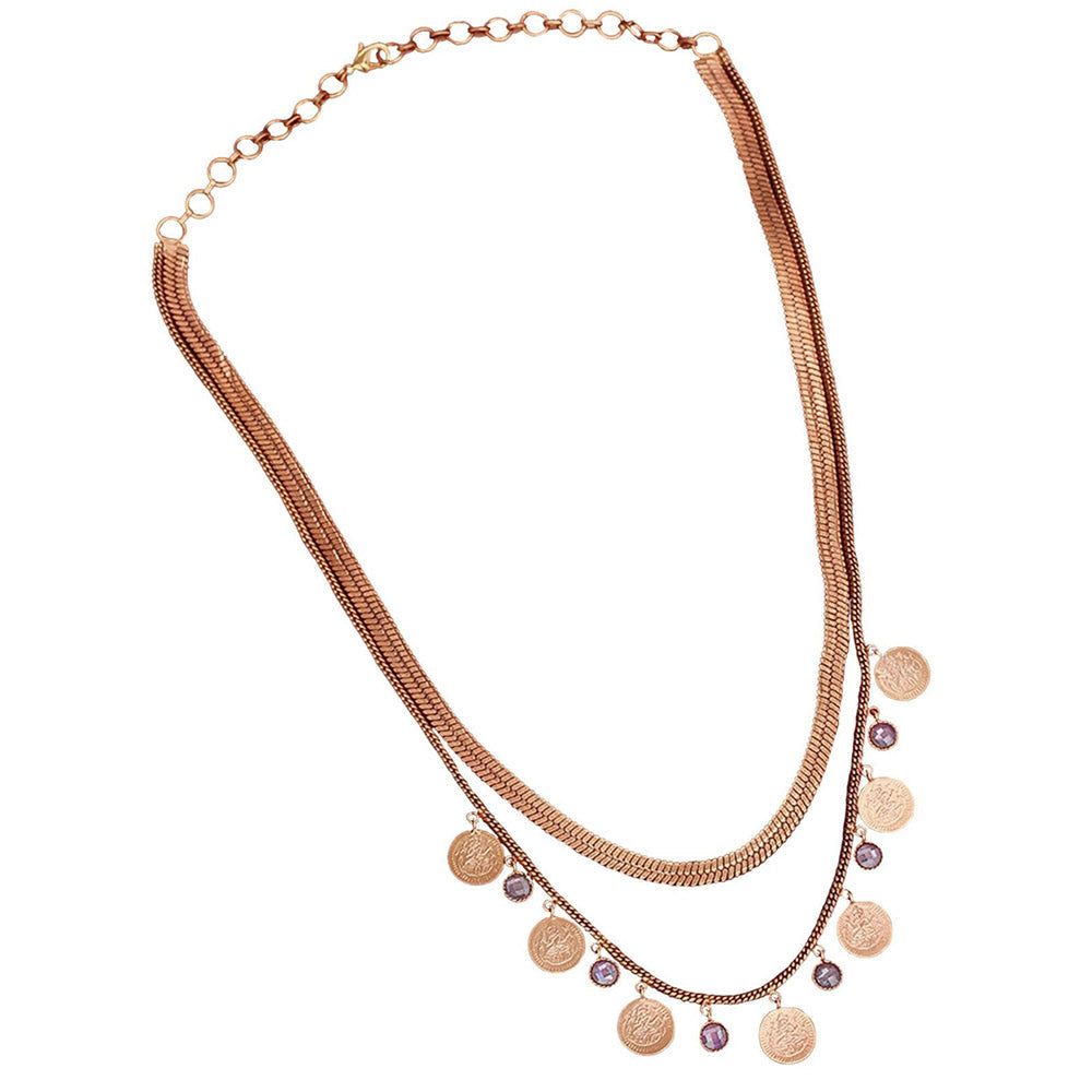 Suhani Pittie Gold Kasu Coin Layered Necklace