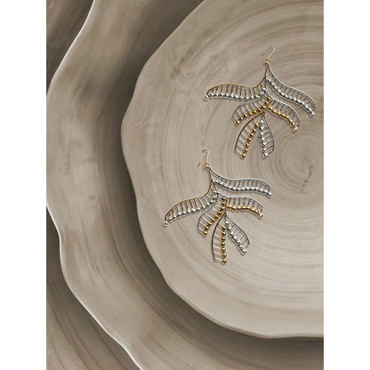 Suhani Pittie Multi-Color Palm Palindrome Gold and Silver Earrings