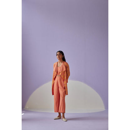 Surbhi Gupta Coral Jacket with Blouse and Pant (Set of 3)