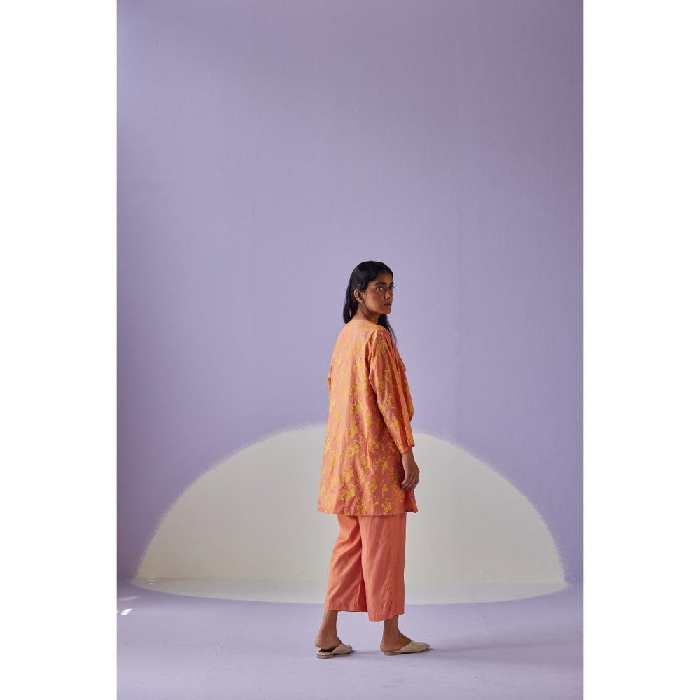 Surbhi Gupta Coral Jacket with Blouse and Pant (Set of 3)
