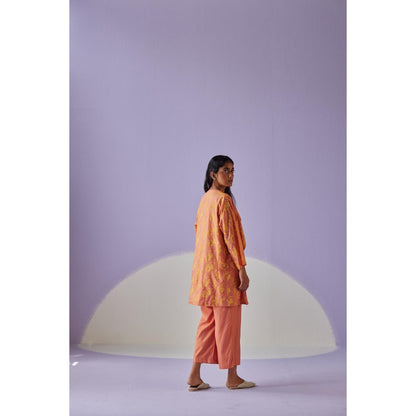 Surbhi Gupta Coral Jacket with Blouse and Pant (Set of 3)