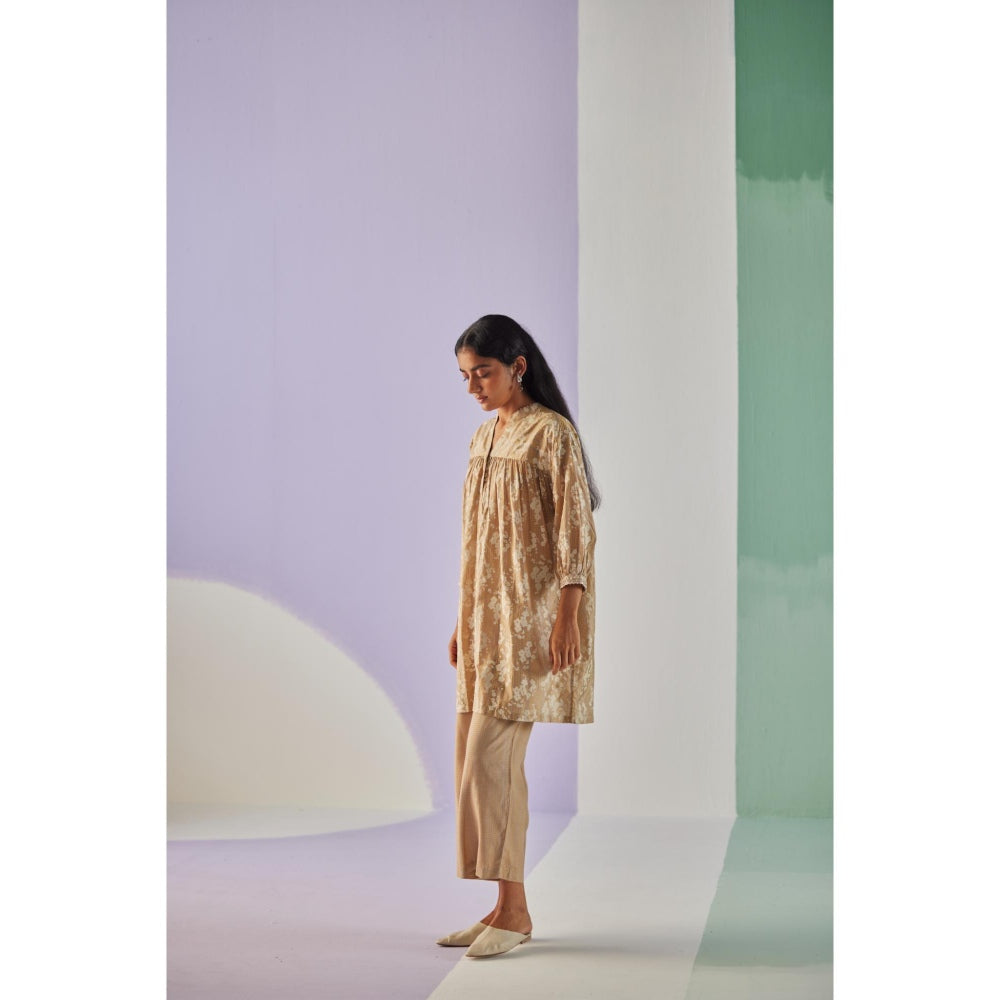 Surbhi Gupta Grey Short Gathered Shirt and Pant (Set of 2)