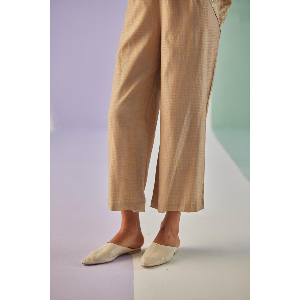 Surbhi Gupta Grey Short Gathered Shirt and Pant (Set of 2)