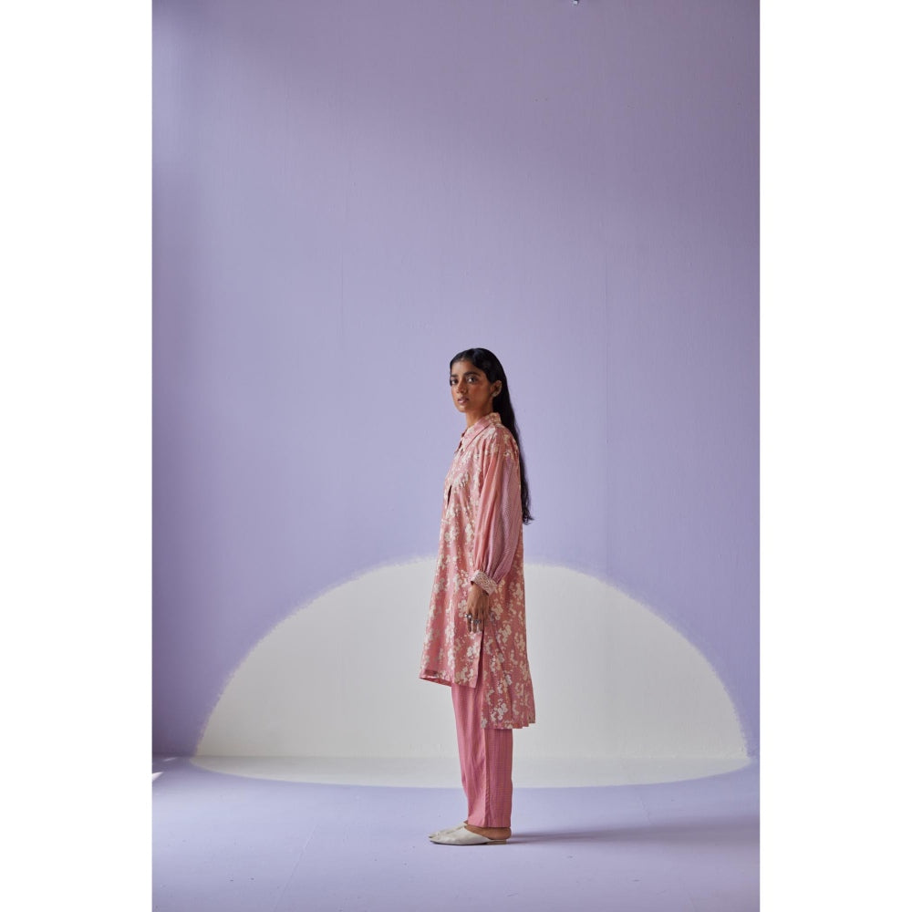 Surbhi Gupta Rose Pink Kurta and Pant (Set of 2)