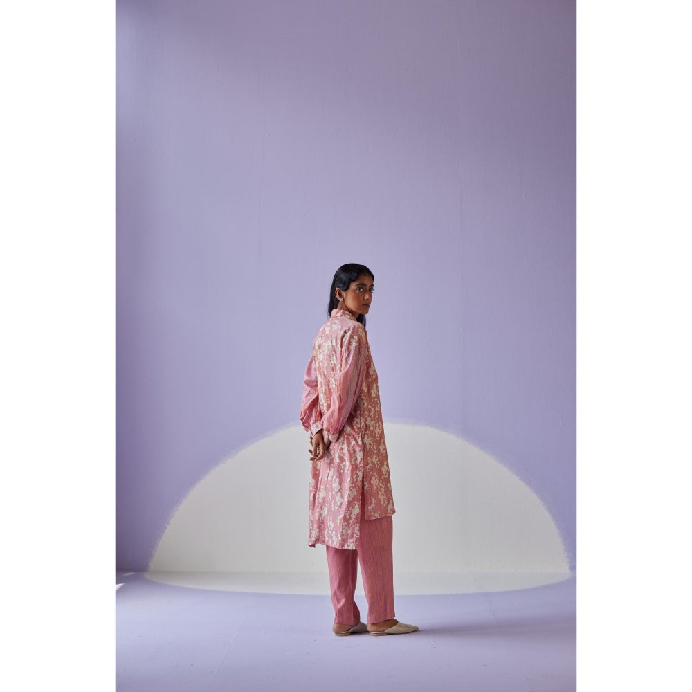 Surbhi Gupta Rose Pink Kurta and Pant (Set of 2)