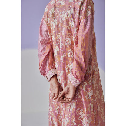 Surbhi Gupta Rose Pink Kurta and Pant (Set of 2)