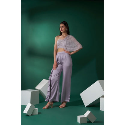 Suruchi Parakh Womens Lavender Embellished Co-ord (Set of 2)