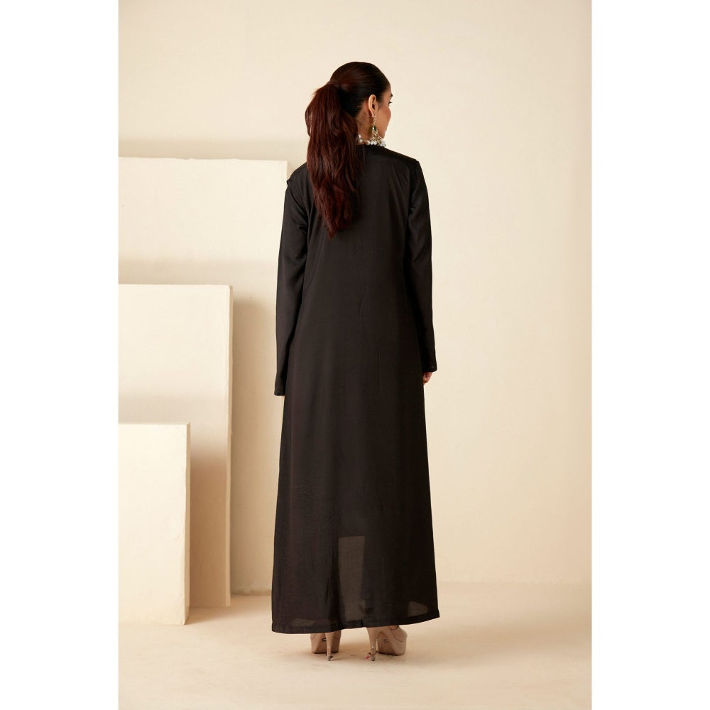 Suruchi Parakh Womens Black Embroidered Kurta and Pant (Set of 3)