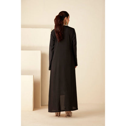 Suruchi Parakh Womens Black Embroidered Kurta and Pant (Set of 3)