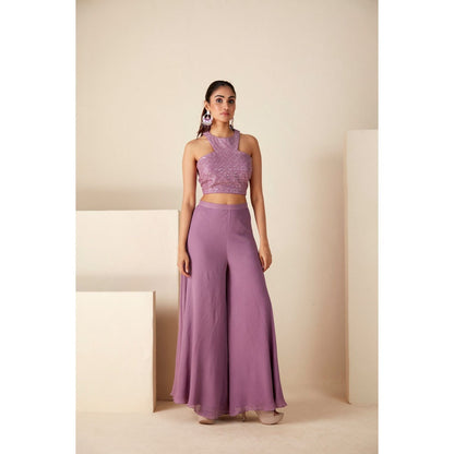 Suruchi Parakh Womens Lavender Embellished Co-ord (Set of 2)