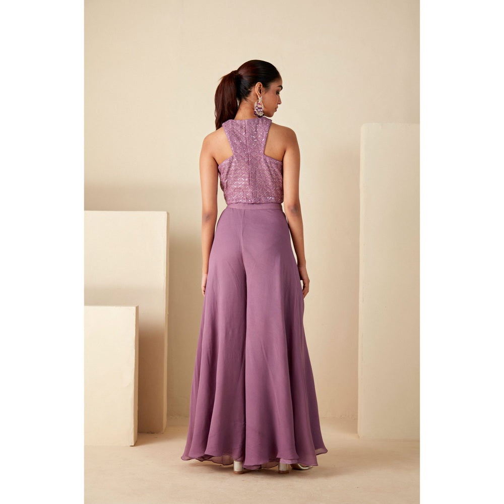 Suruchi Parakh Womens Lavender Embellished Co-ord (Set of 2)