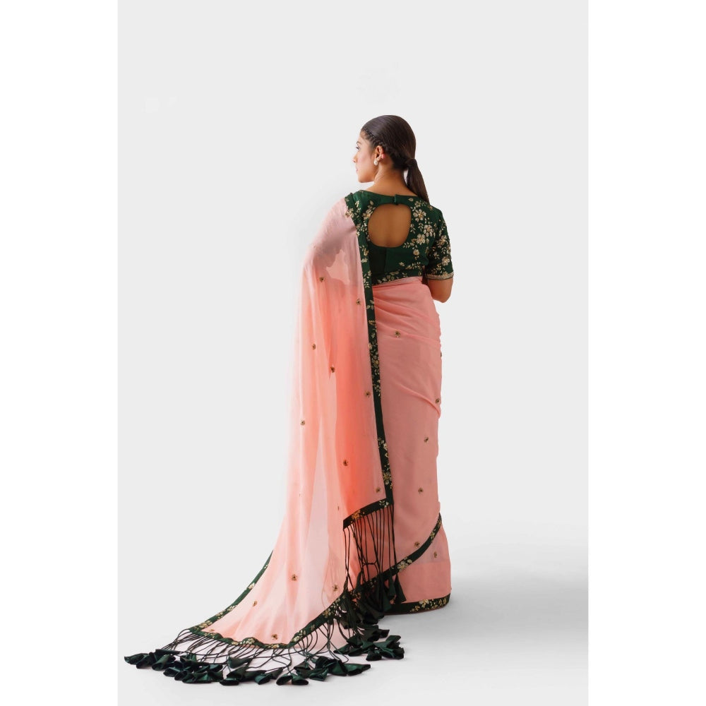 Suruchi Parakh Sequined Saree with Blouse and Petticoat with Stitched