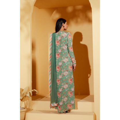 Suruchi Parakh Womens Floral Print Kurta with Pant and Dupatta (Set of 3)