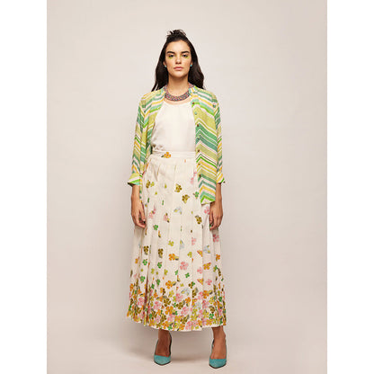 Swati Vijaivargie Green Dots Chevron Shirt