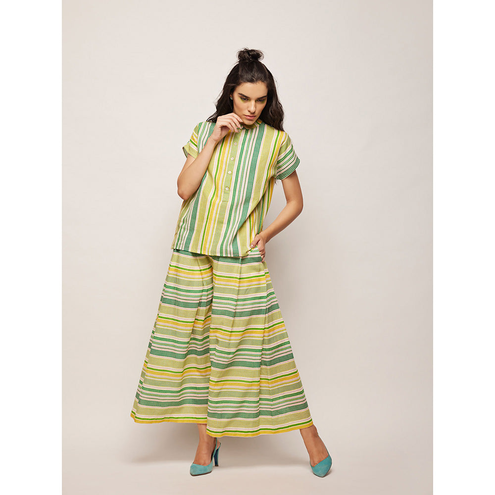 Swati Vijaivargie Green Dots Striped Top