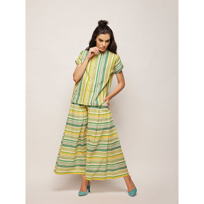 Swati Vijaivargie Green Dots Striped Top